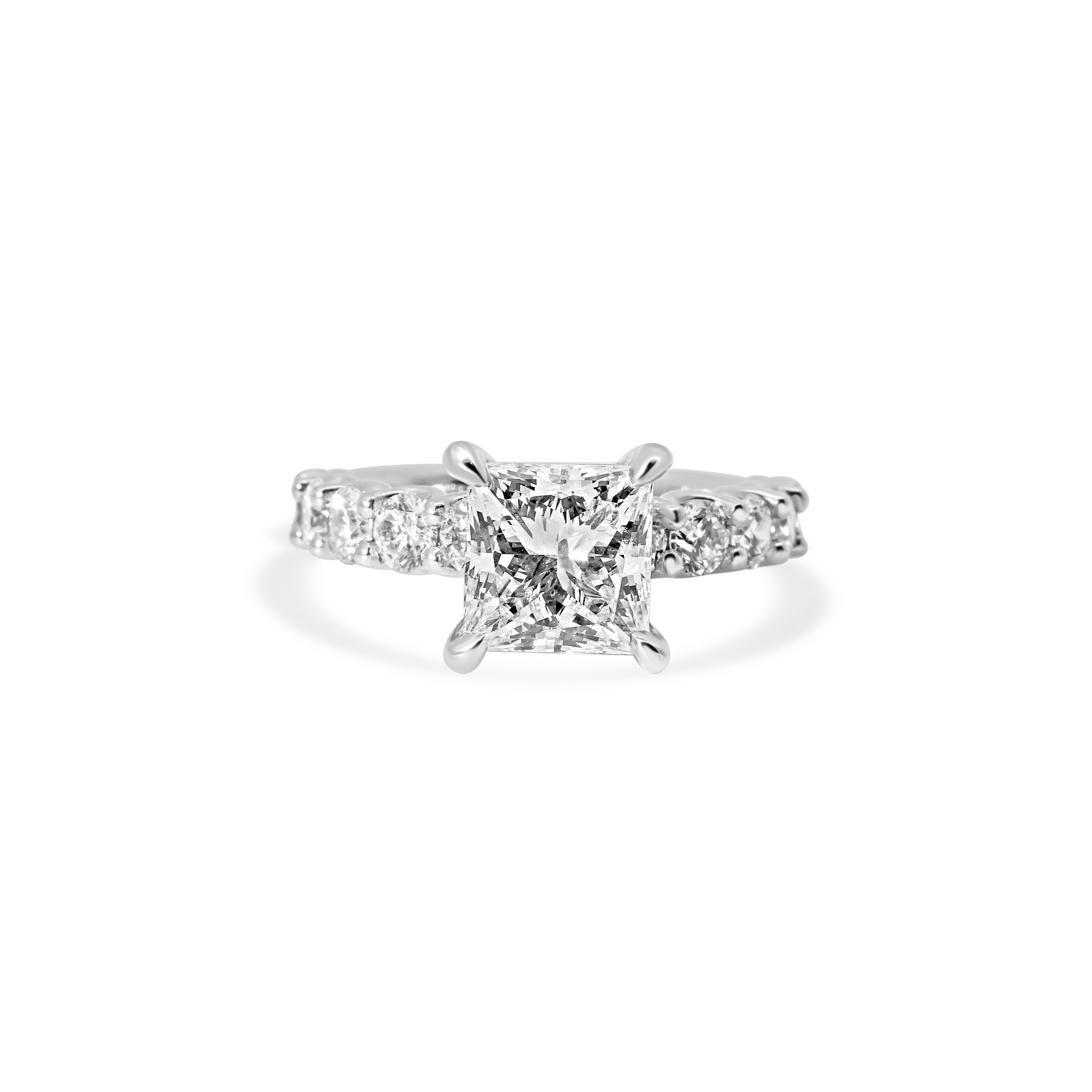 LAB GROWN PRINCESS CUT DIAMOND ENGAGEMENT RING