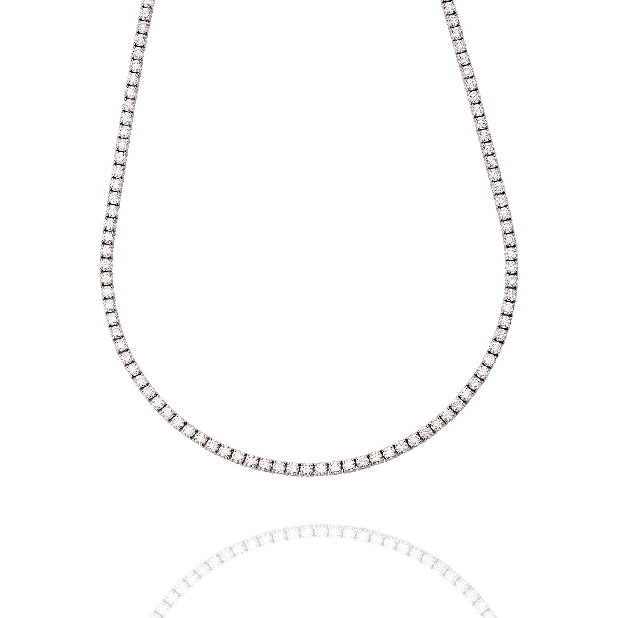 CLAW SET DIAMOND RIVIERE NECKLET 14.72CT