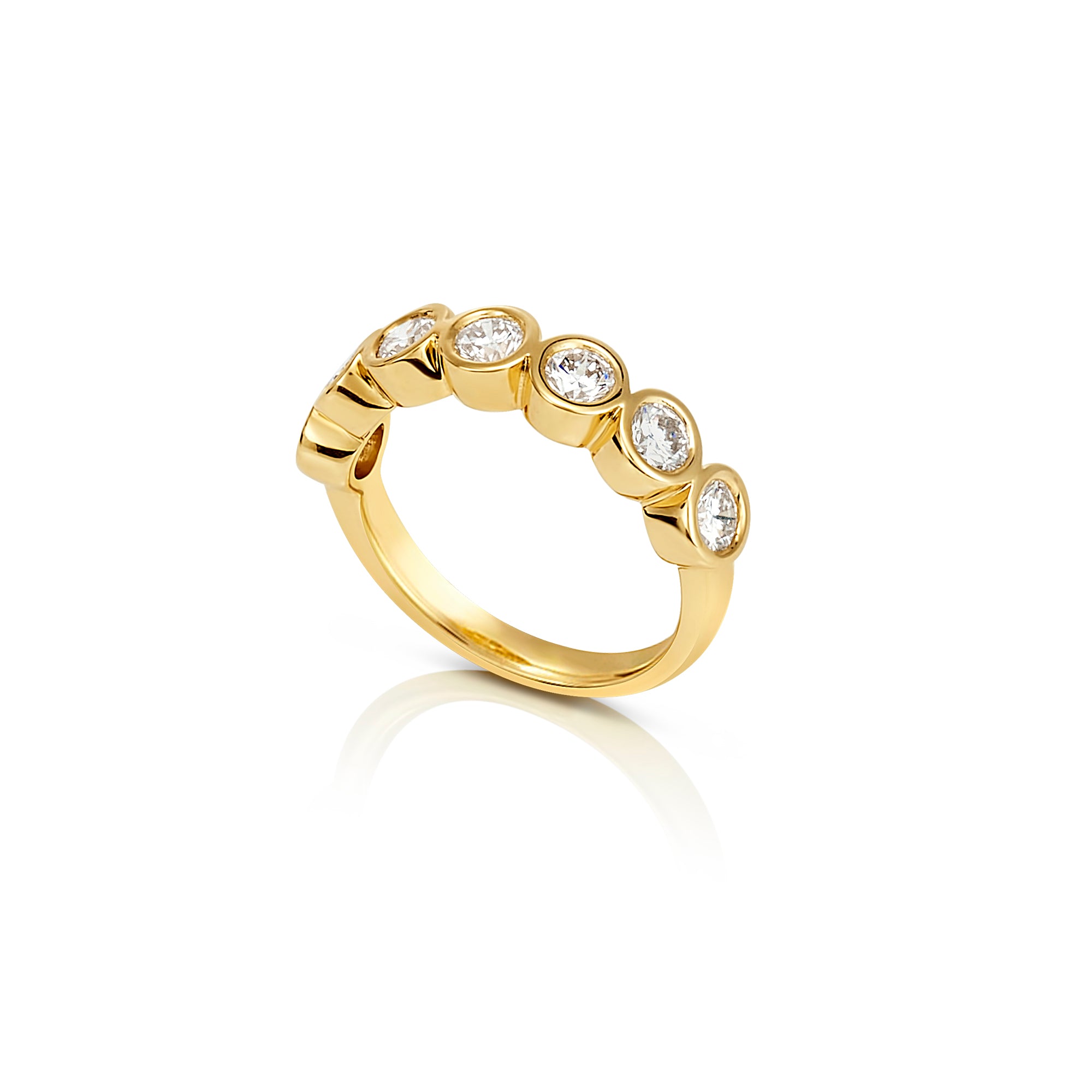 BEZEL SET ROUND DIAMOND RING