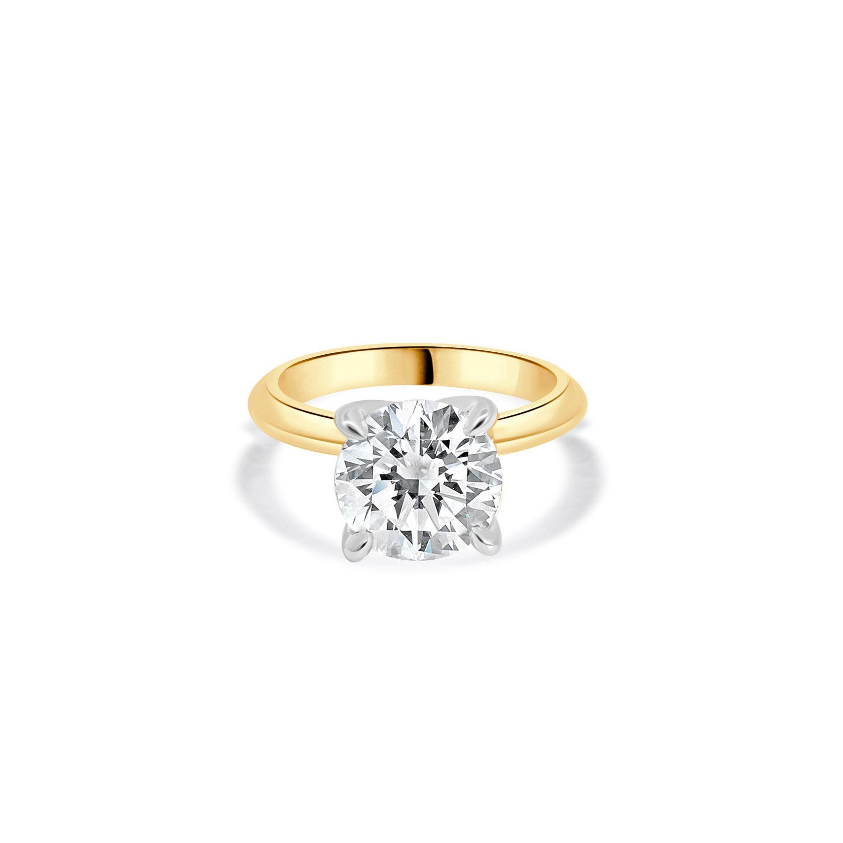 LAB GROWN ROUND BRILLIANT CUT DIAMOND SOLITAIRE ENGAGEMENT RING