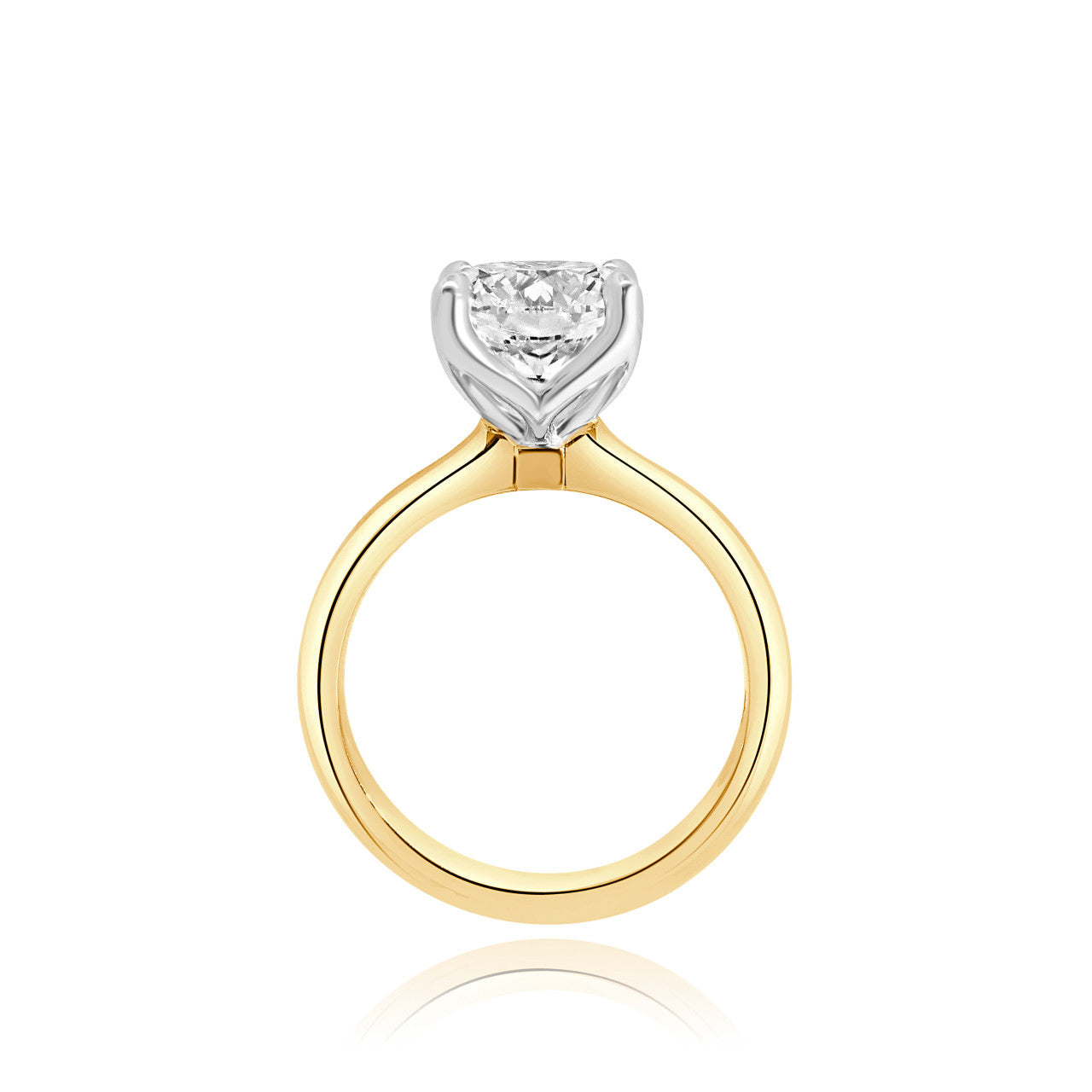 LAB GROWN ROUND BRILLIANT CUT DIAMOND SOLITAIRE ENGAGEMENT RING