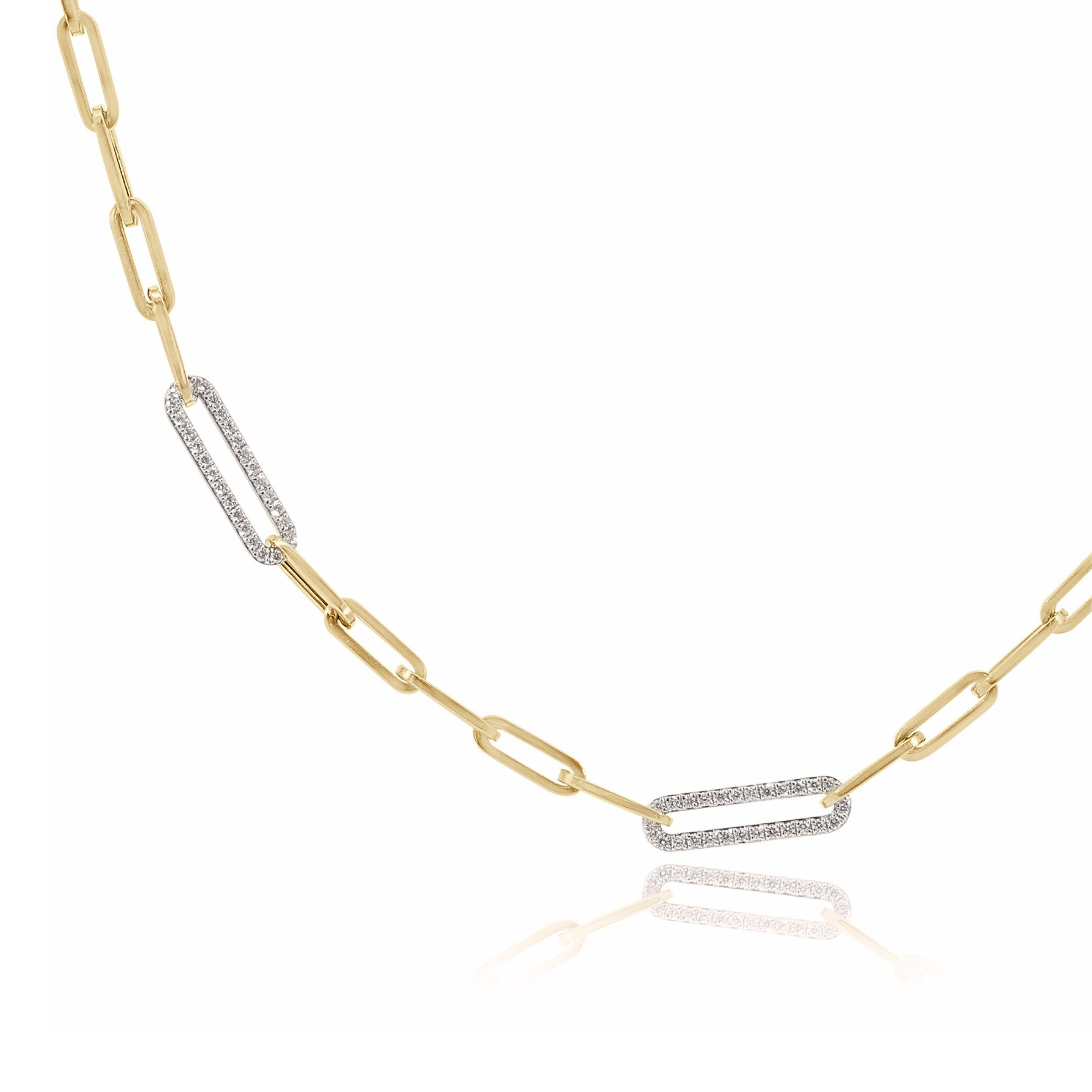 PAPERCLIP DIAMOND NECKLACE