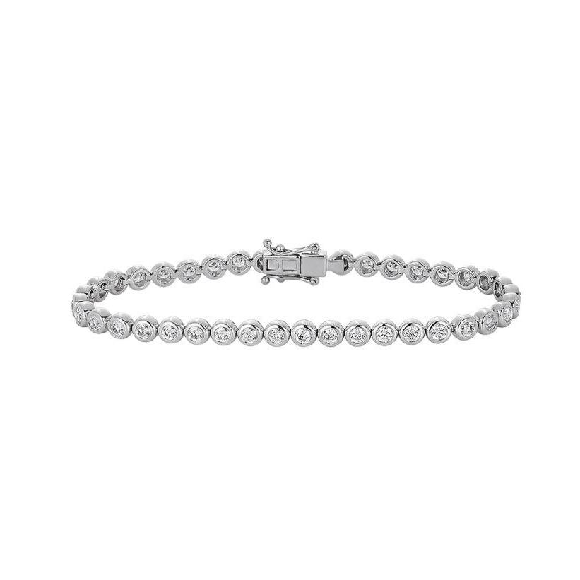 BEZEL SET DIAMOND TENNIS BRACELET