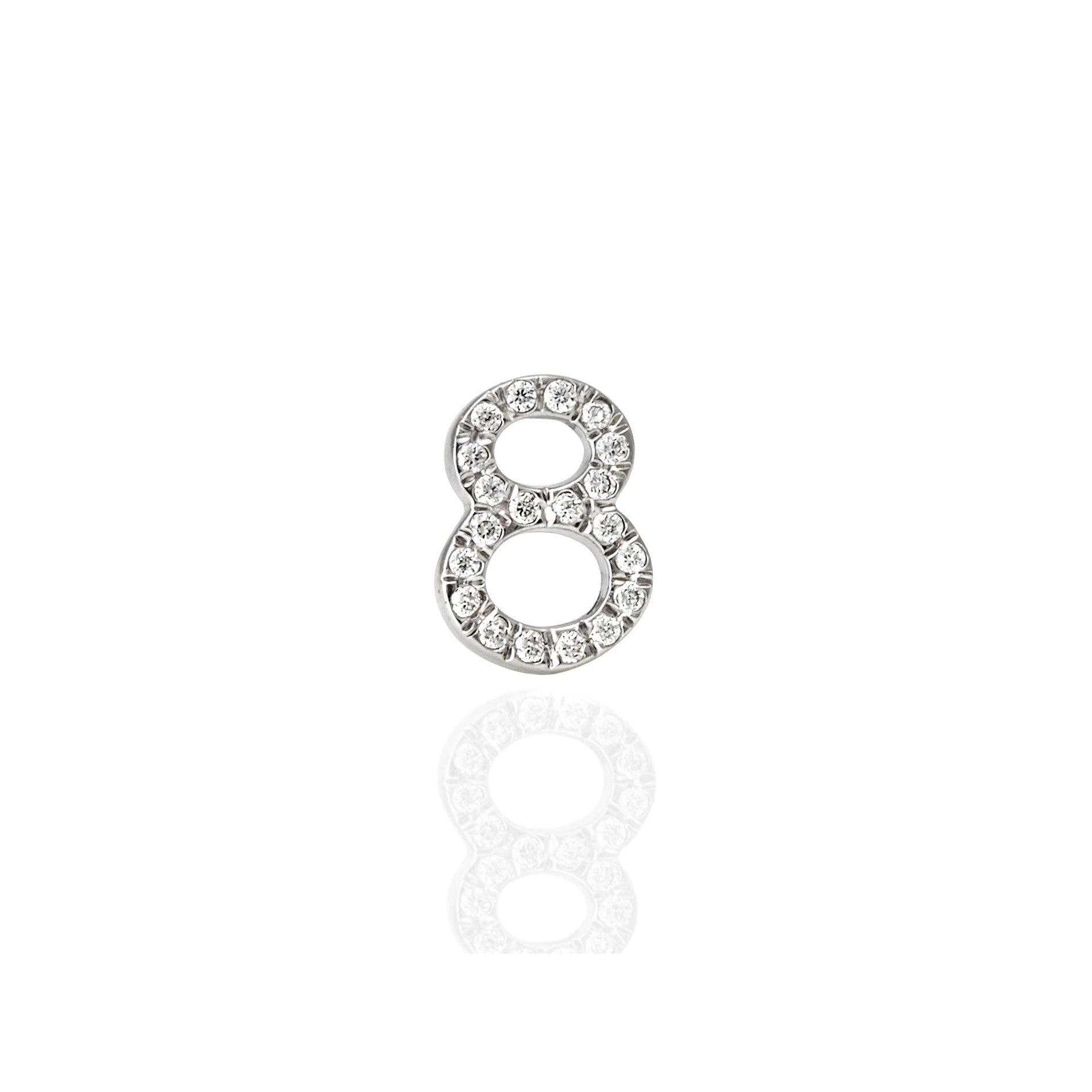 SINGLE NUMBER DIAMOND STUD (0-9)