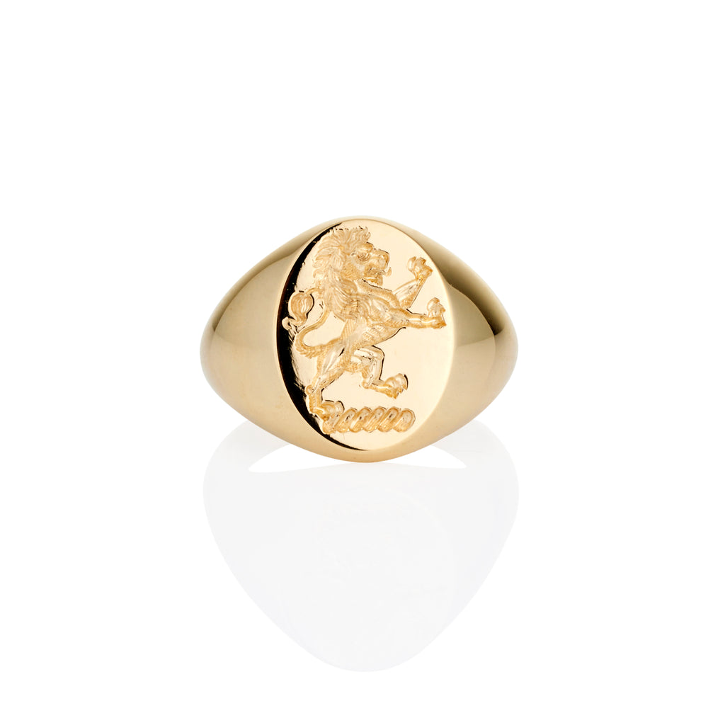 YELLOW GOLD PERSONALISED SIGNET