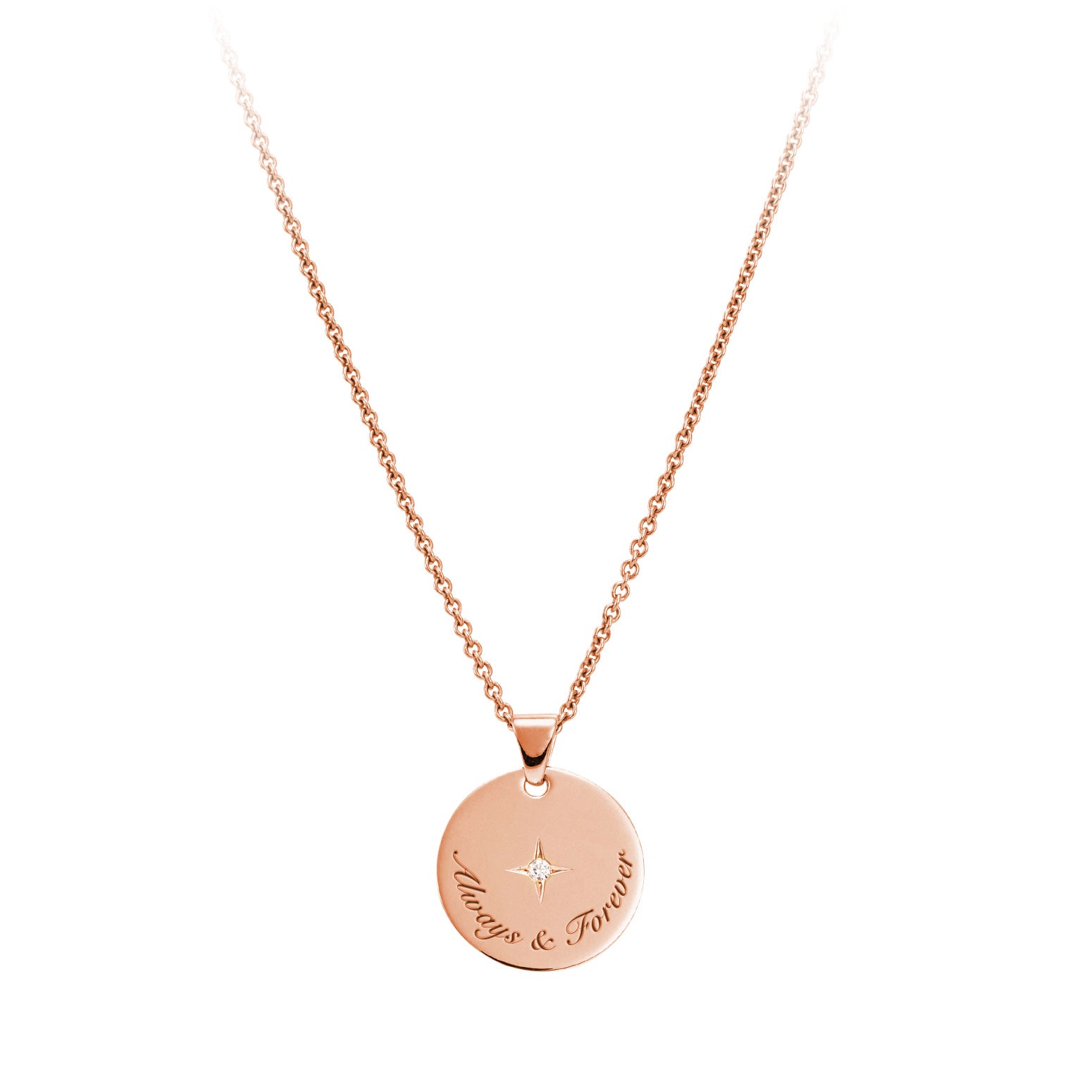 ROSE GOLD STARBURST LOVE MEDALLION