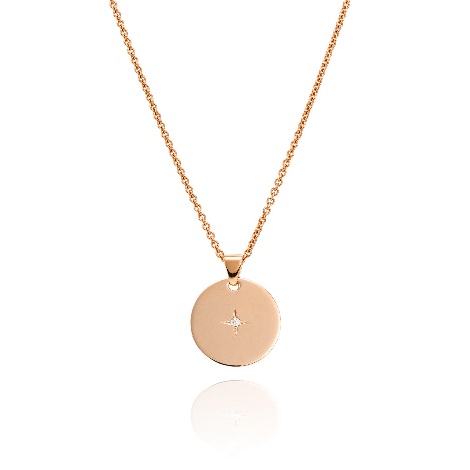 ROSE GOLD STARBURST LOVE MEDALLION