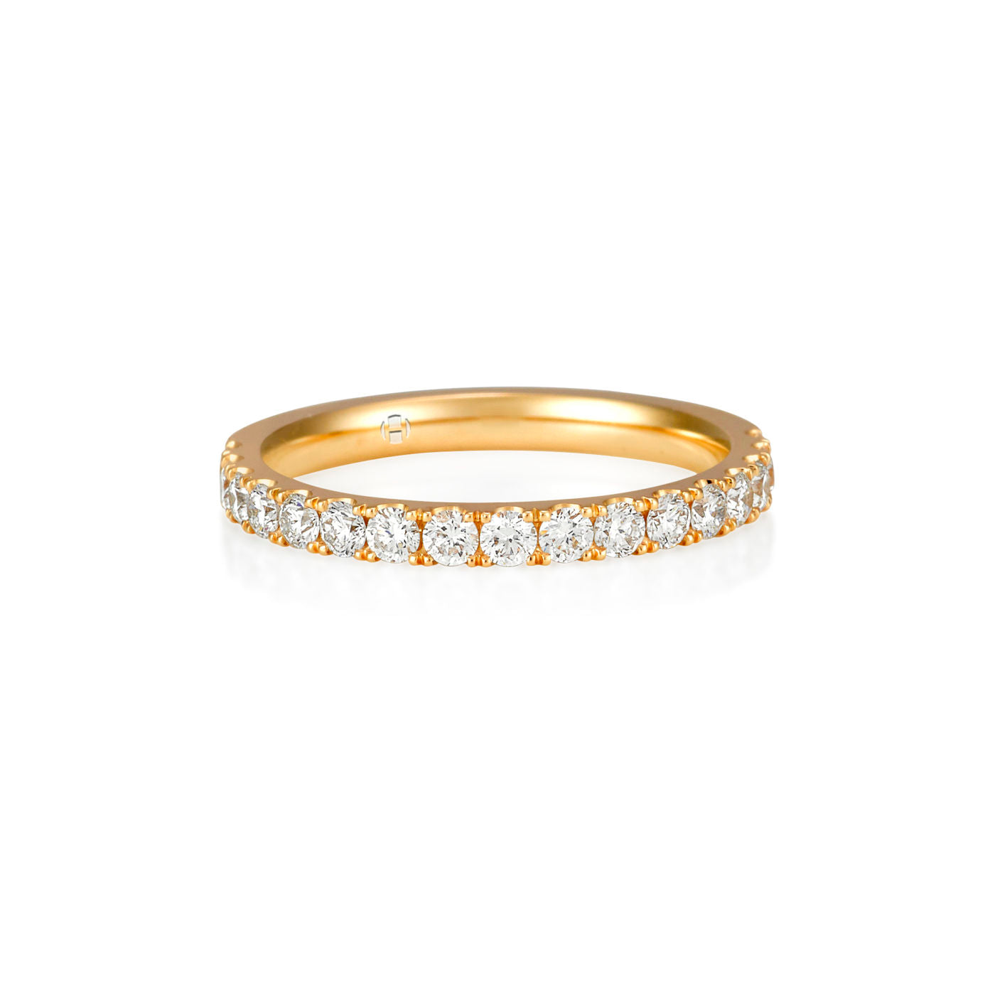 YELLOW GOLD SMALL SIGNATURE DIAMOND BAND 0.52CT