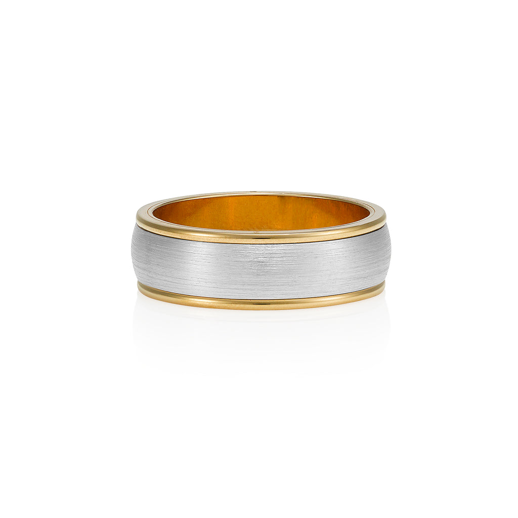TWO TONE 18CT GOLD WEDDER