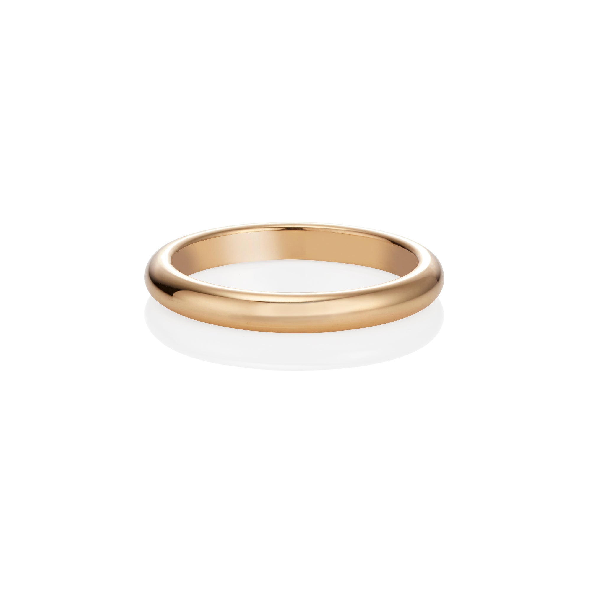 YELLOW GOLD HALF ROUNDED BAND