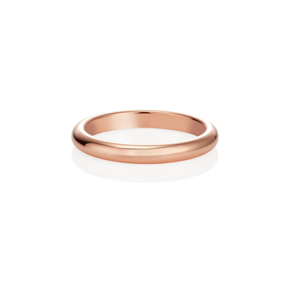 ROSE GOLD HALF ROUNDED BAND